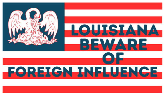 "Louisiana Beware of Foreign Influence" Sticker/Magnet