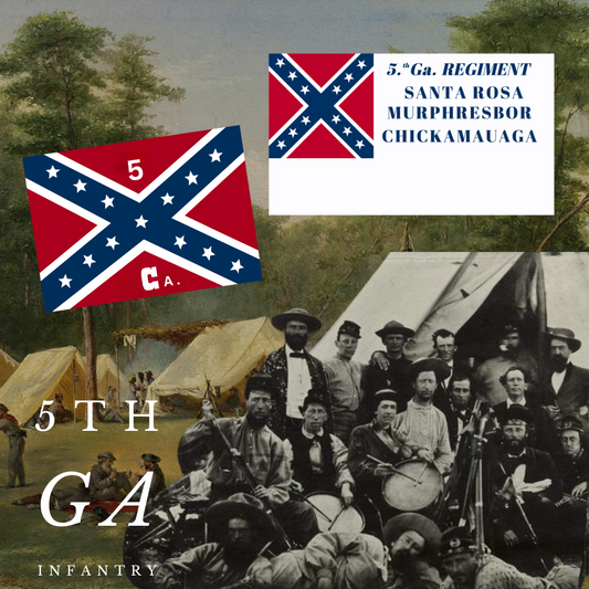 5th Georgia Infantry Flag Set - Stickers