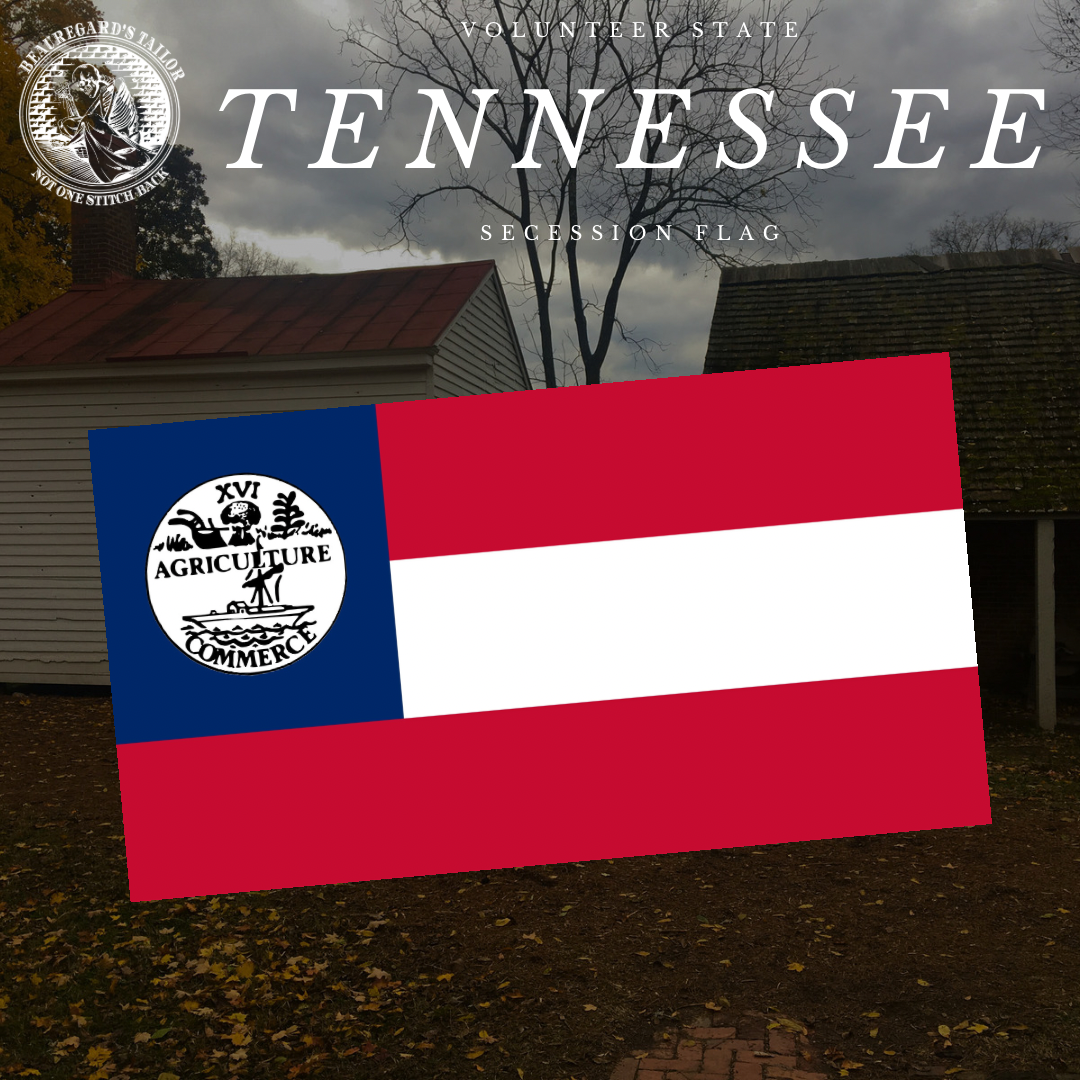 Tennessee Secession Flag Stickers/Magnet – Beauregard's Tailor