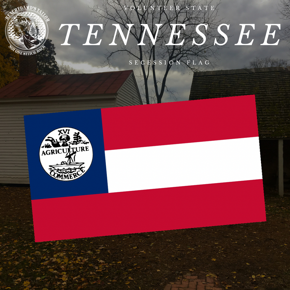 Tennessee (State Seal) Secession Flag Stickers/Magnet – Beauregard's Tailor
