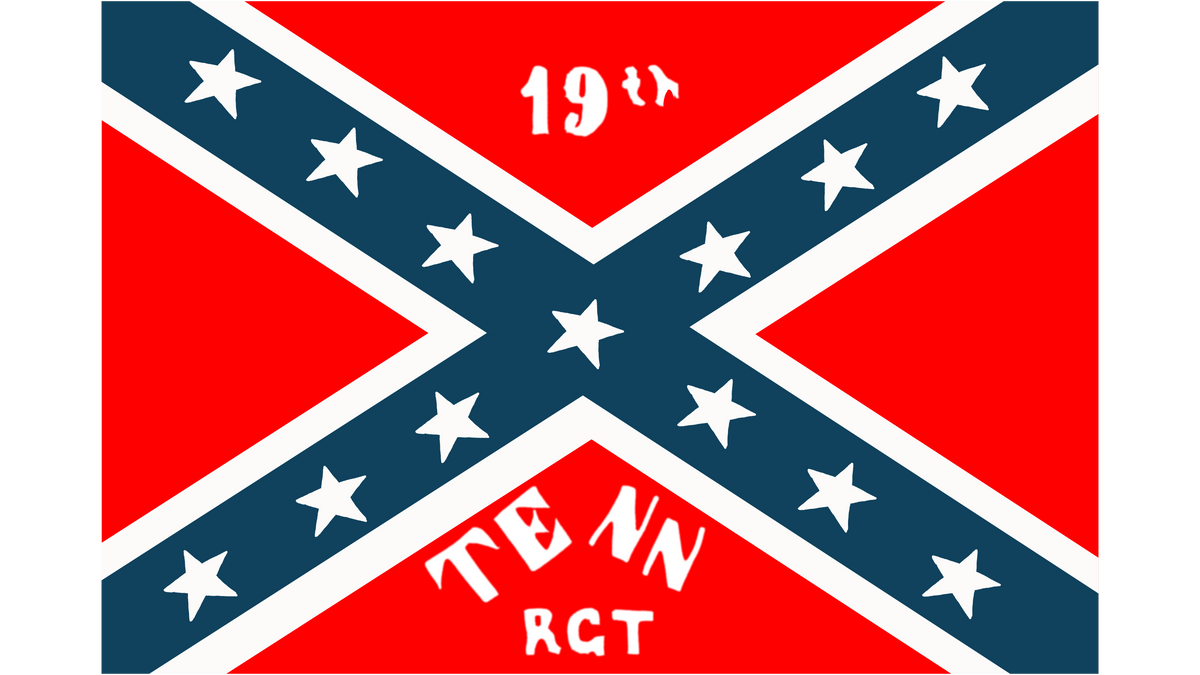 19th Tennessee Infantry Flag Stickers/Magnets