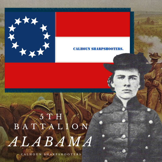 "Calhoun Sharpshooters" 5th Alabama Battalion House Flag