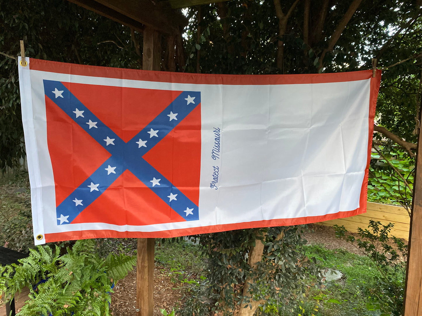 "Protect Missouri" Camden Point, Missouri "2nd National" House Flag