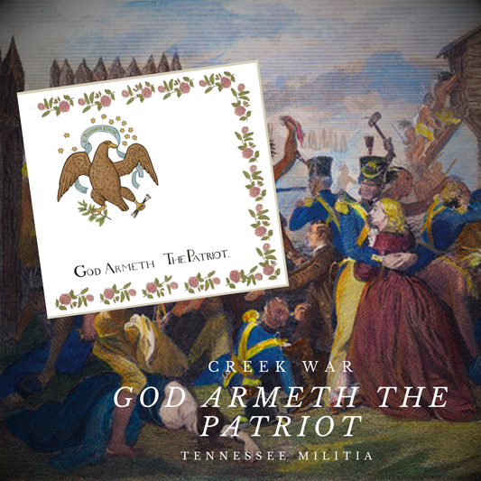 "God Armeth The Patriot" - Tennessee Militia Flag - Creek War Stickers/Magnet