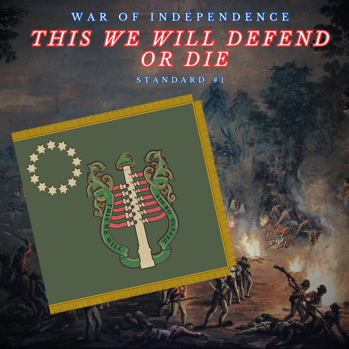 "This we will defend"  Gostelowe Standard #1 Flag Sticker/Magnet