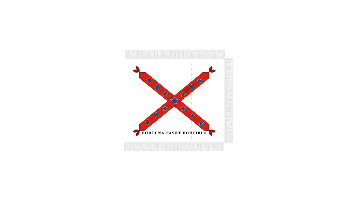 "Fortuna Favet Fortibus" ("Fortune favors the brave") 7th Alabama Cavalry Flag Stickers