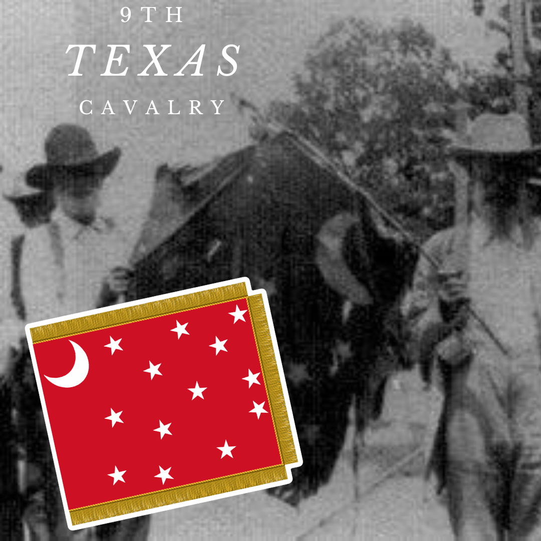 9th Texas Cavalry  Battle Flag Stickers/Magnets