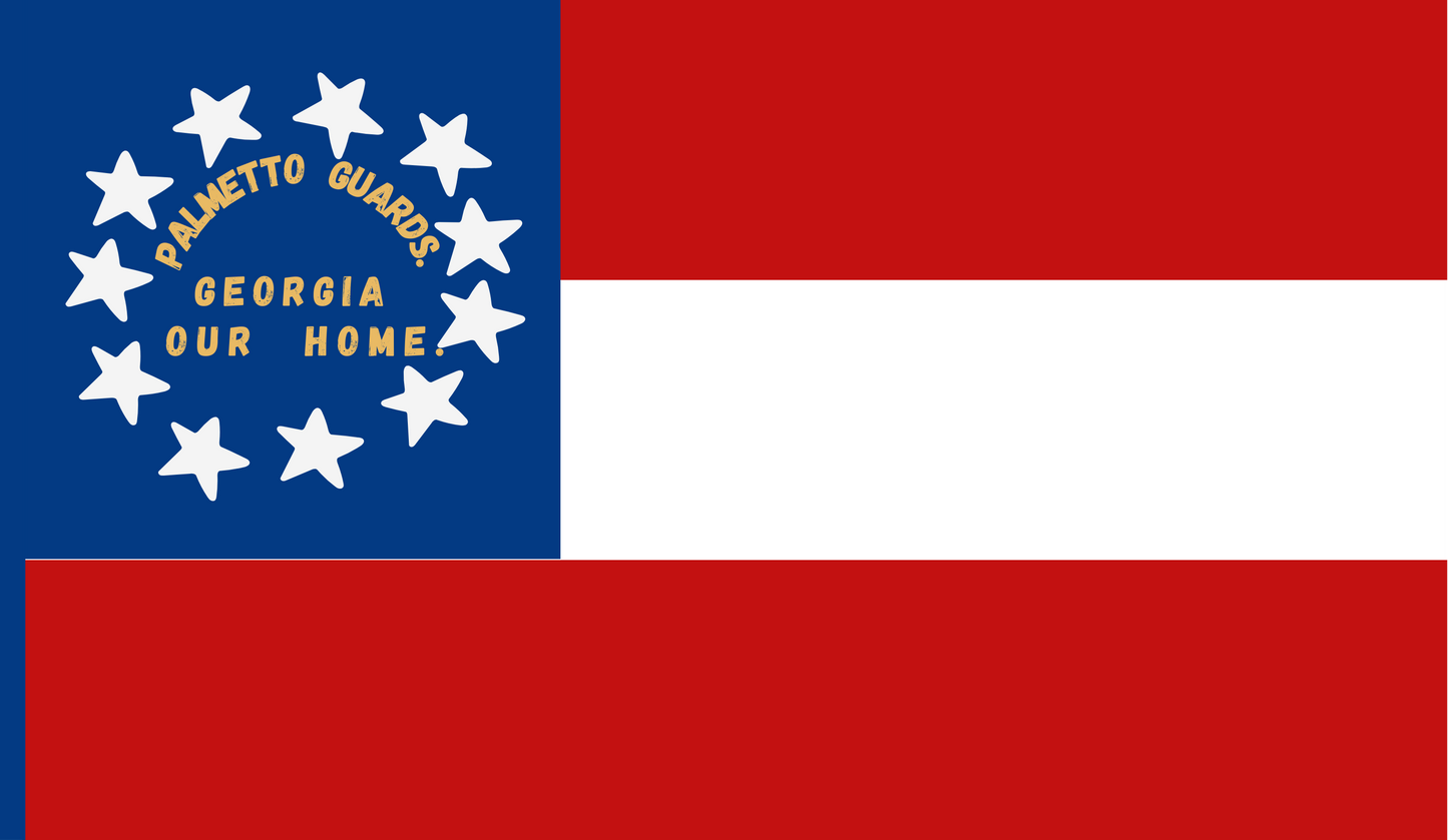 "Georgia Our Home" 19th Georgia Infantry Flag Stickers/Magnet