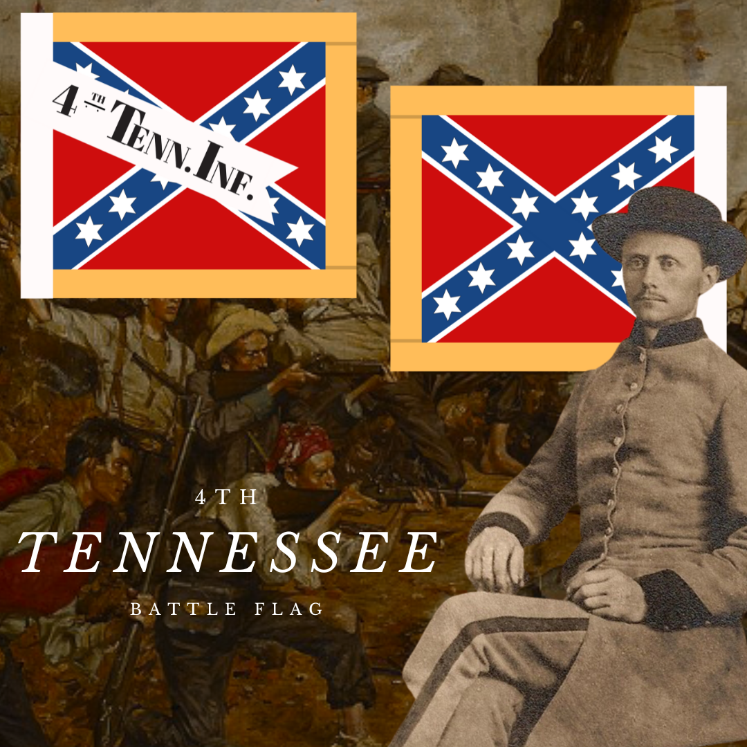 4th Tennessee Infantry Flag Stickers/Magnets