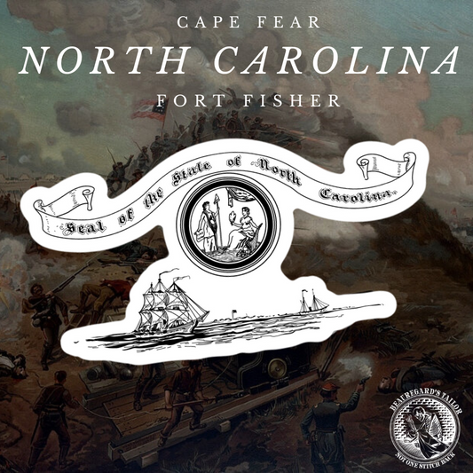 North Carolina State Seal and Fort Fisher Stickers/Magnets