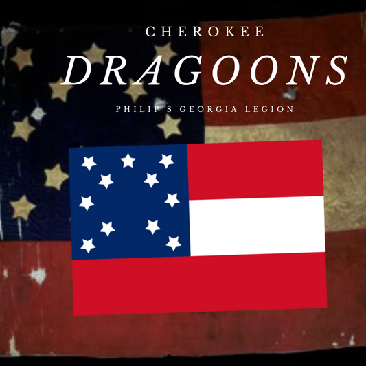 Cherokee Dragoons Flag Stickers/Magnet
