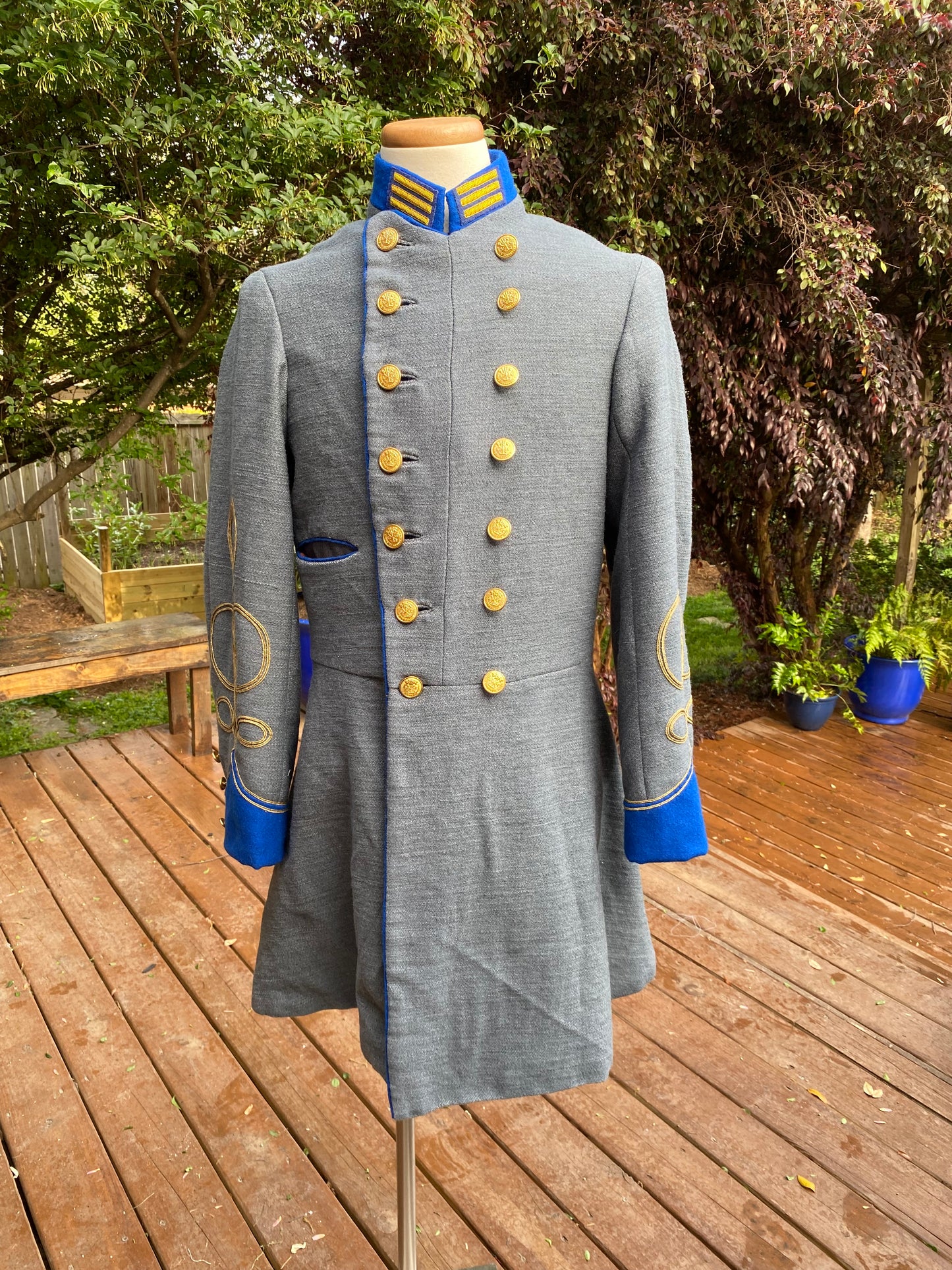 Confederate Officer Frock Coat - Trimmed Jean Company Grade