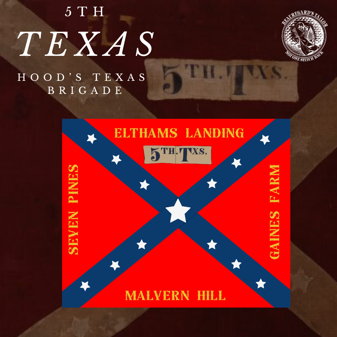 5th Texas Infantry Battle Flag Stickers/Magnets