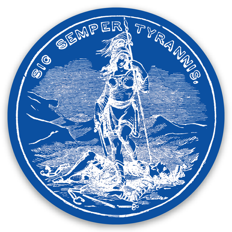 Virginia State Seal Stickers (Blue & White)