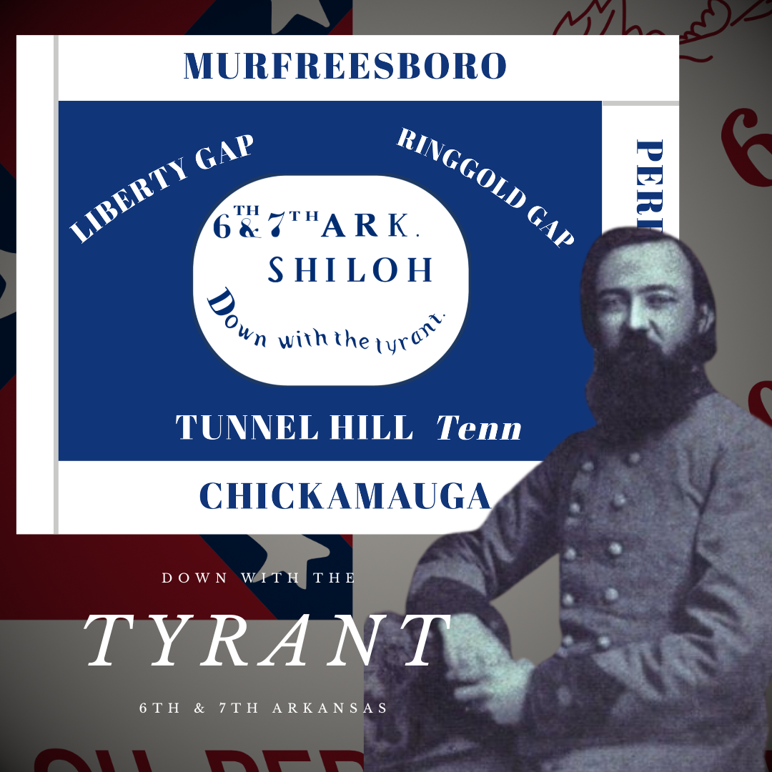6th and 7th Arkansas Infantry Hardee Flag Stickers
