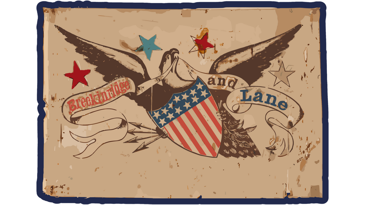 John C. Breckinridge 1860 Campaign Flag Stickers