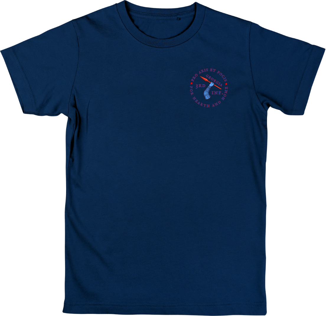 Pro aris et focis" - "for hearth and home" - 3rd Georgia Regimental Flag Shirt (Big and Tall)