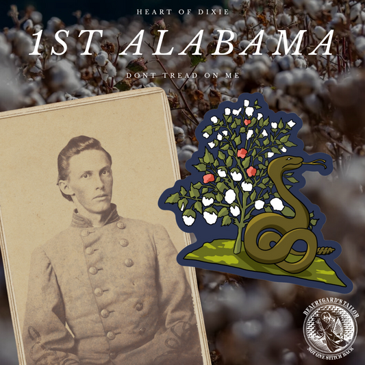 1st Alabama Infantry Flag Stickers (without Text)