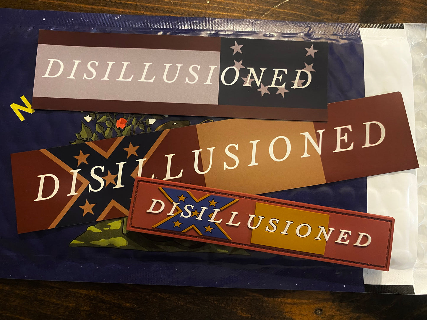 "Disillusioned" First National Flag Stickers/Magnets