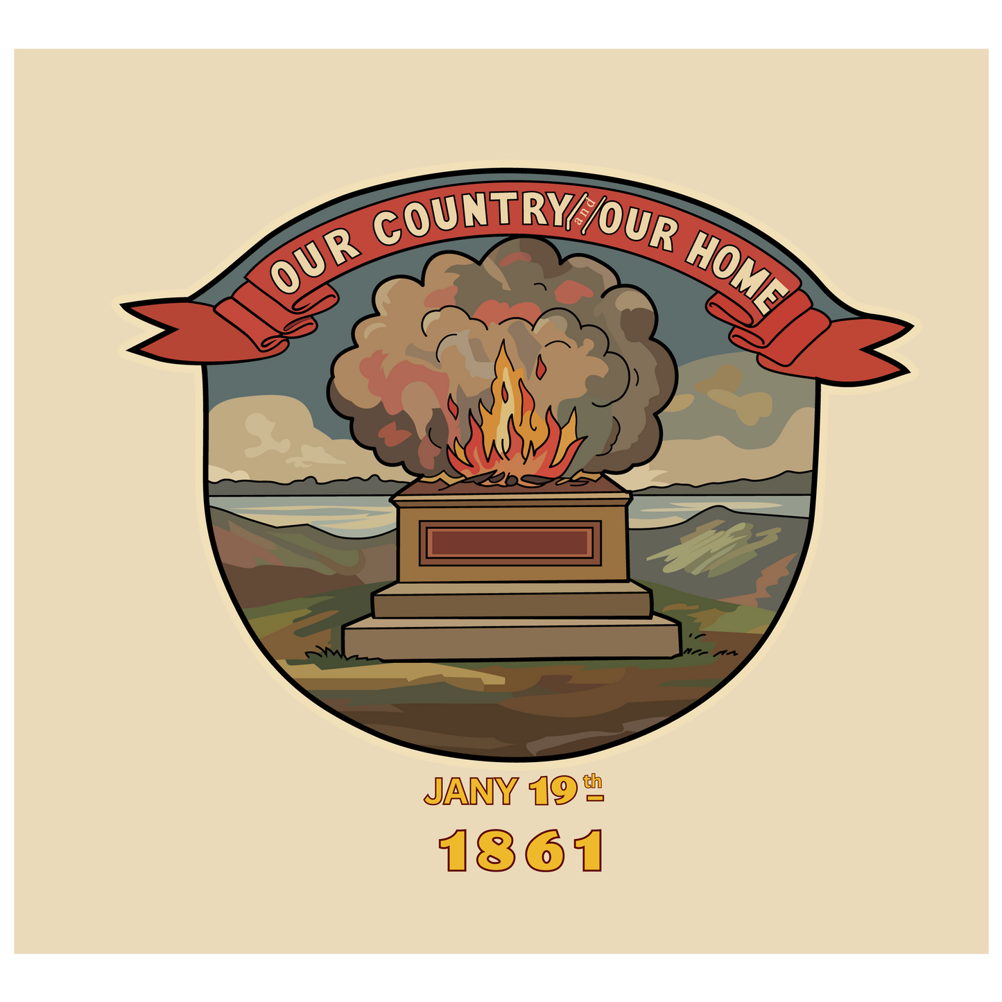 Effingham Guards Flag Stickers/Magnets