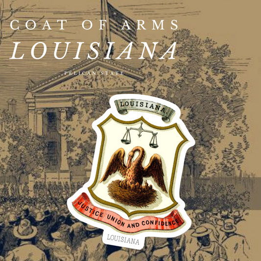 Louisiana State Coat of Arms Sticker