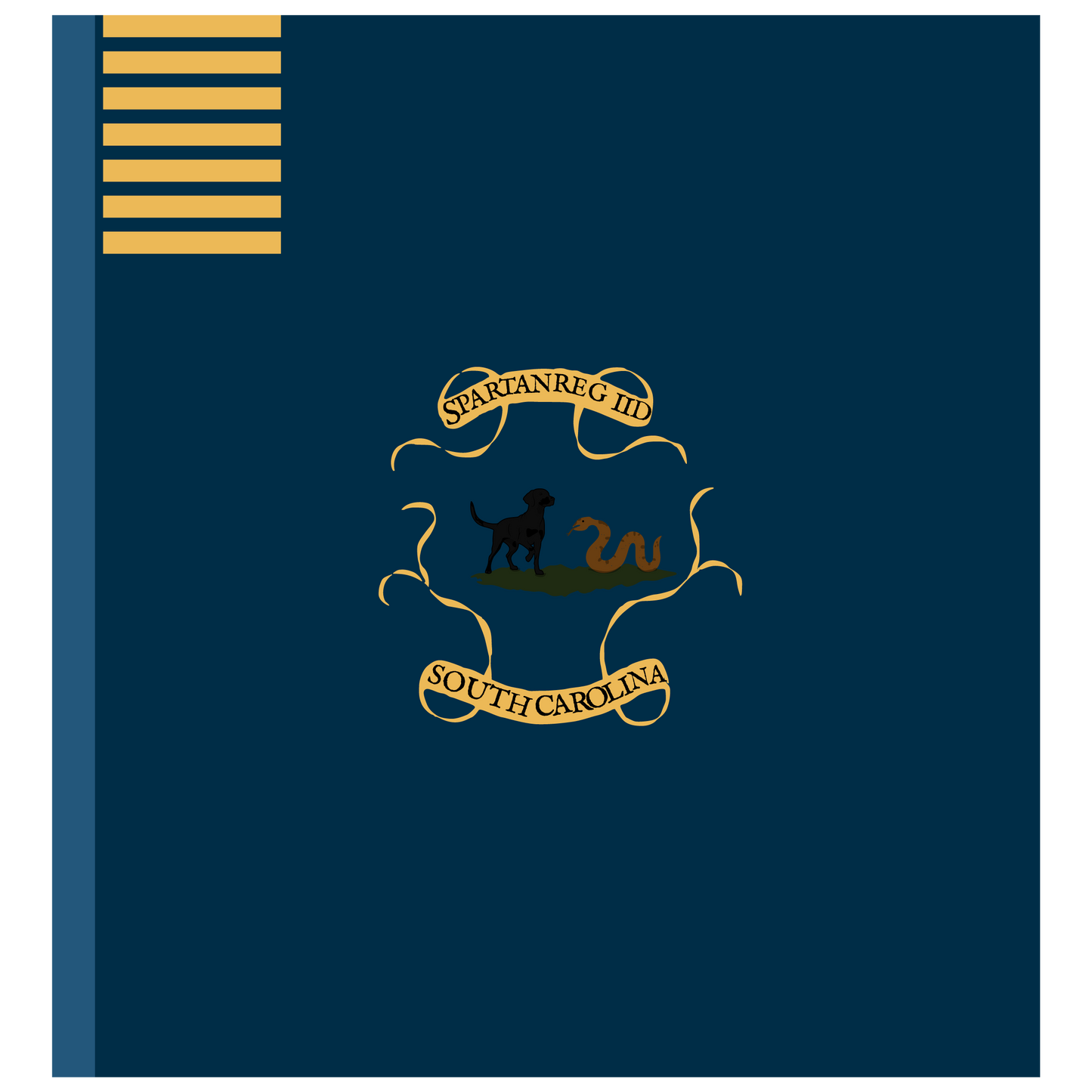 2nd Spartan Militia Regiment - South Carolina Flag Stickers/Magnet