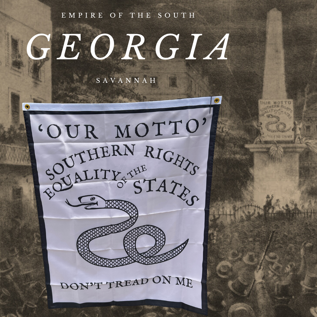 "Southern Rights" Savannah, Georgia Secession Banner House Flag