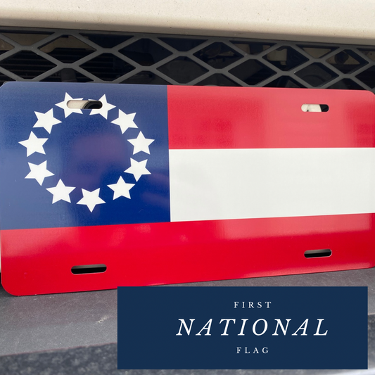 First National Flag Car Tag/Plate