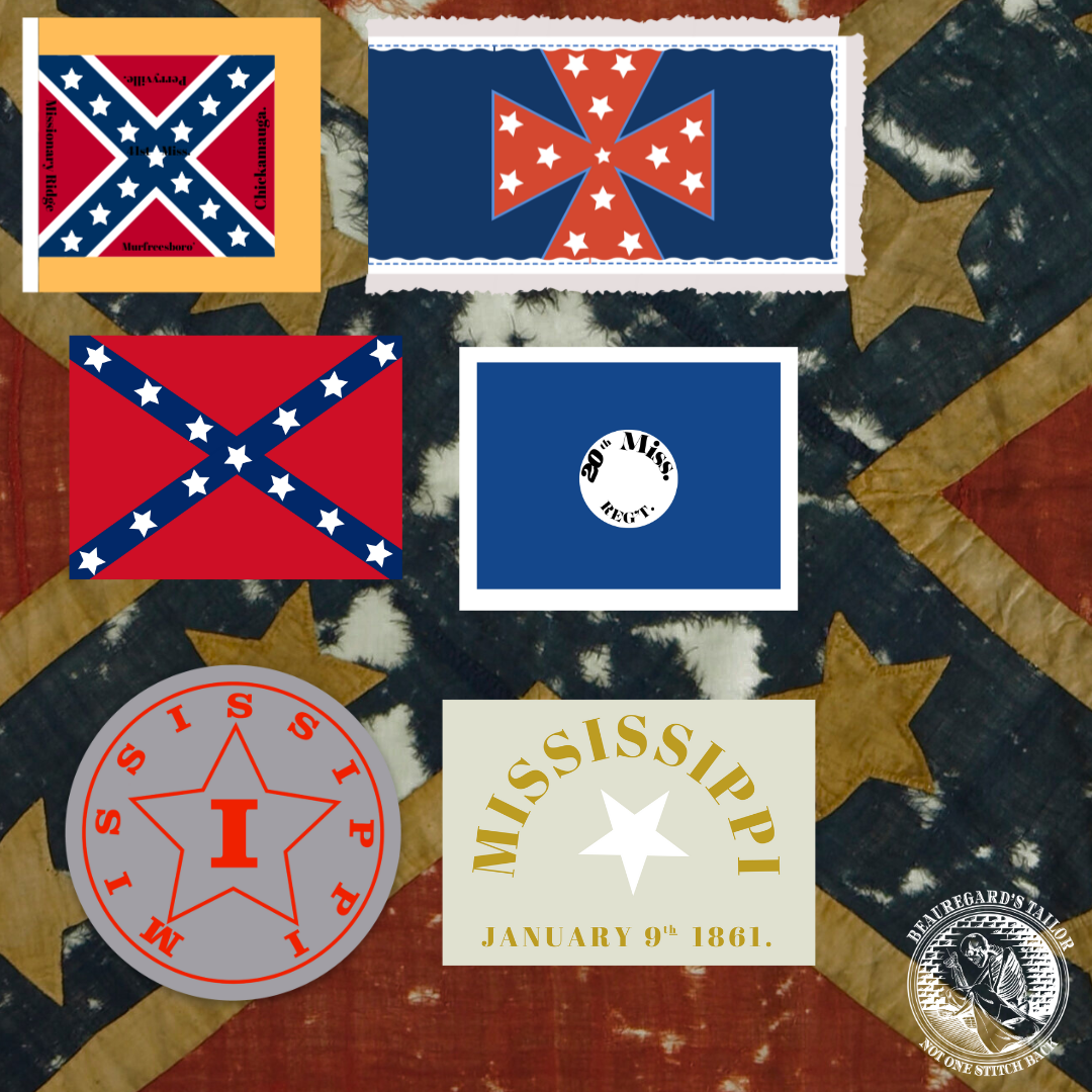 Mississippi Battle Flag Sticker Set