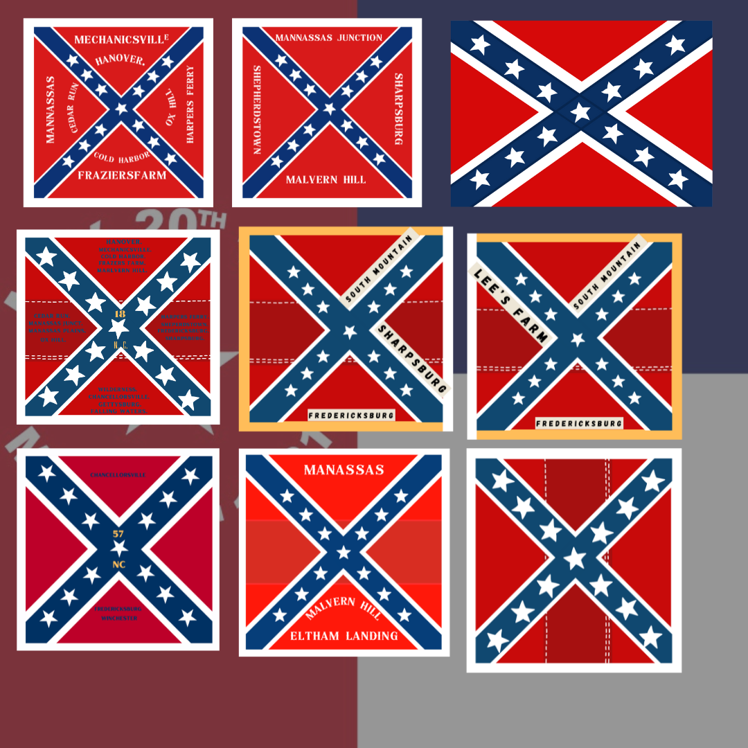 North Carolina Battle Flag Sticker Set