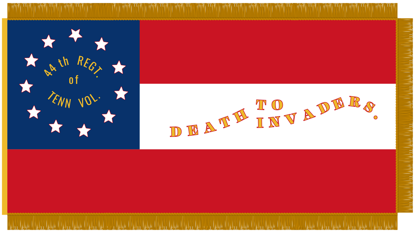 "Death to Invaders" 44th Tennessee Infantry 1st National Flag Stickers