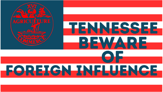 "Tennessee Beware of Foreign Influence" Sticker/Magnet