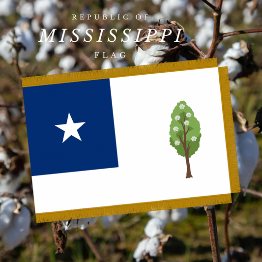 Republic of Mississippi State Flag (Variant) Stickers/Magnet