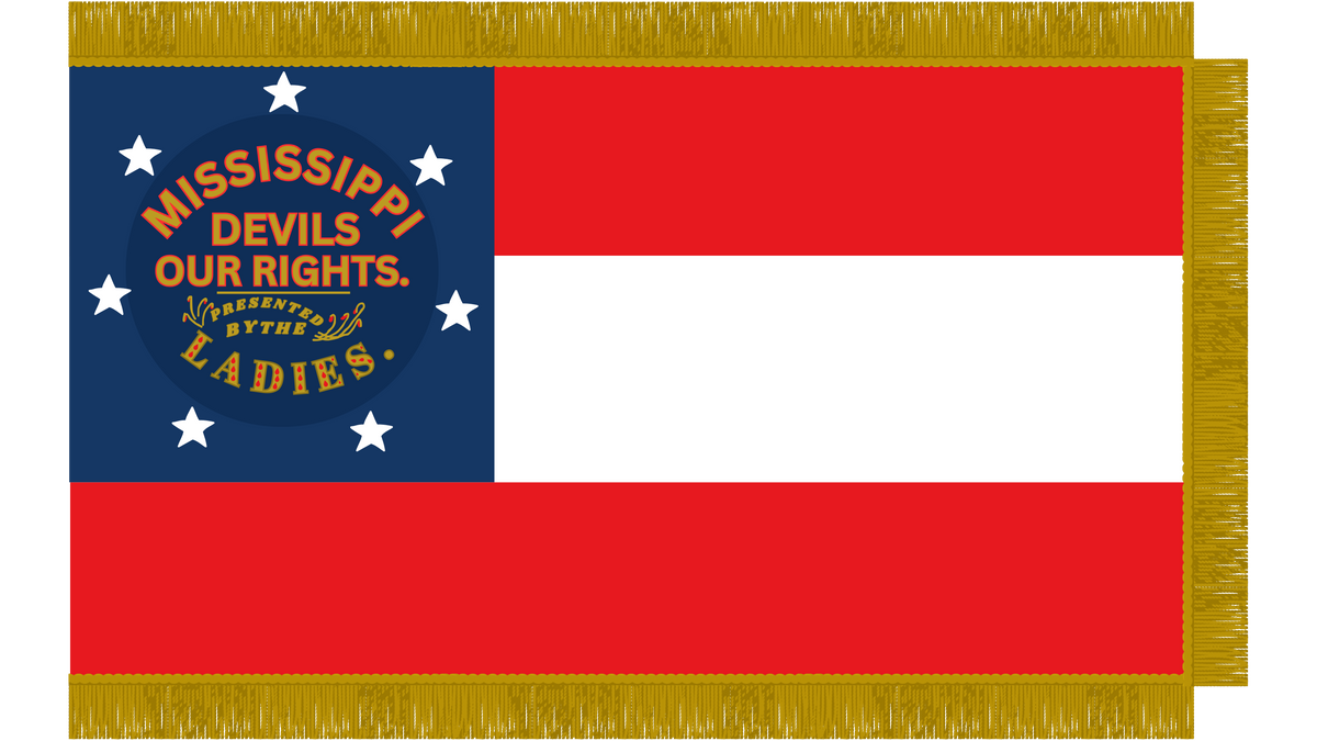 1st Mississippi Infantry Flag Sticker/Magnet