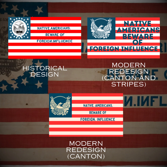 "Beware of Foreign Influence" - Know Nothing Party Flag