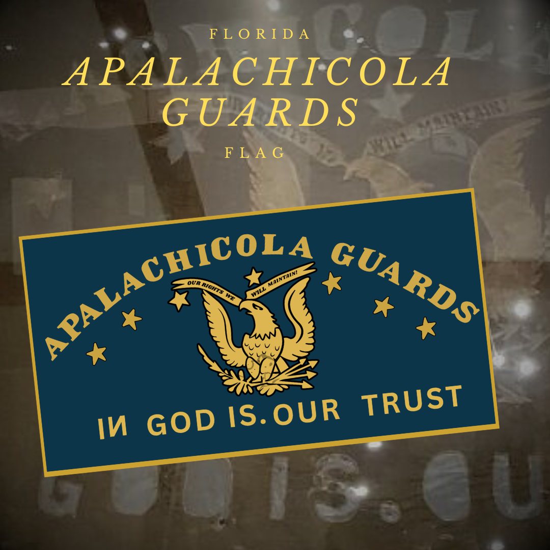 "Our Rights We Will Maintain" Apalachicola Guards Flag Stickers/Magnet