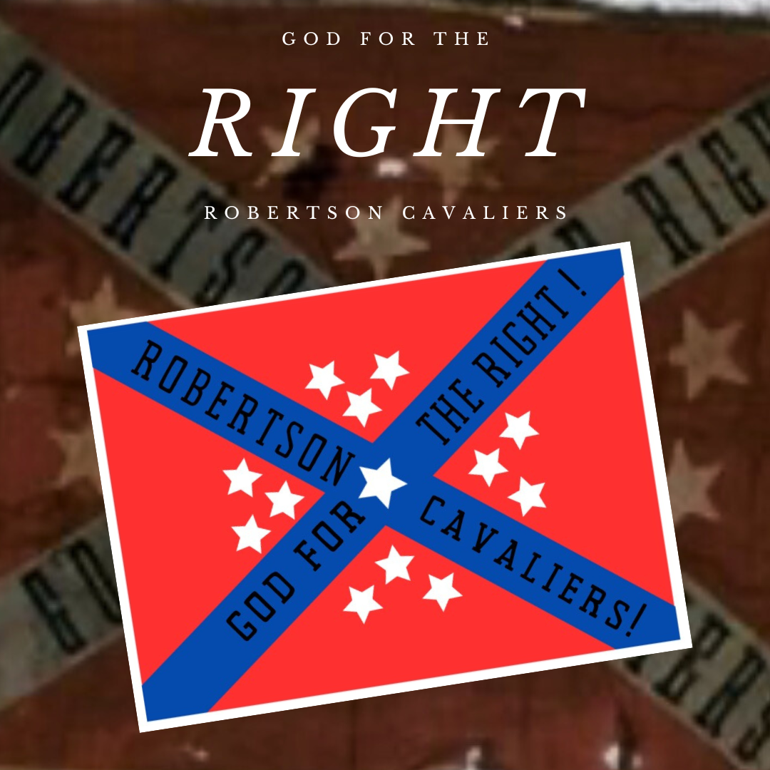 "God for the Right!" Robertson Cavaliers Flag Stickers/Magnet