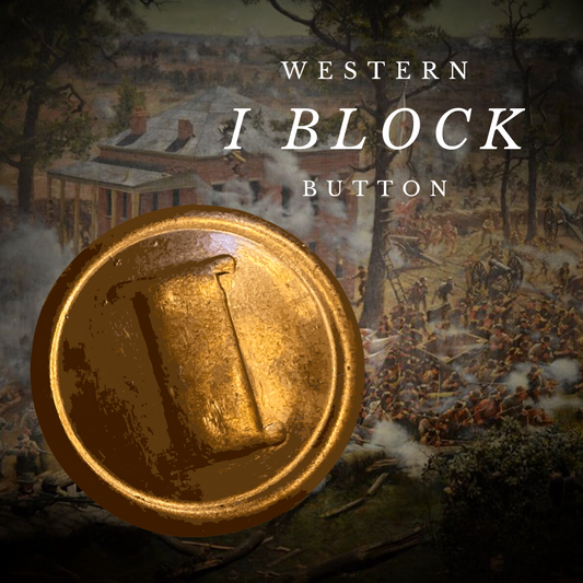 Western "I" Block Button Stickers