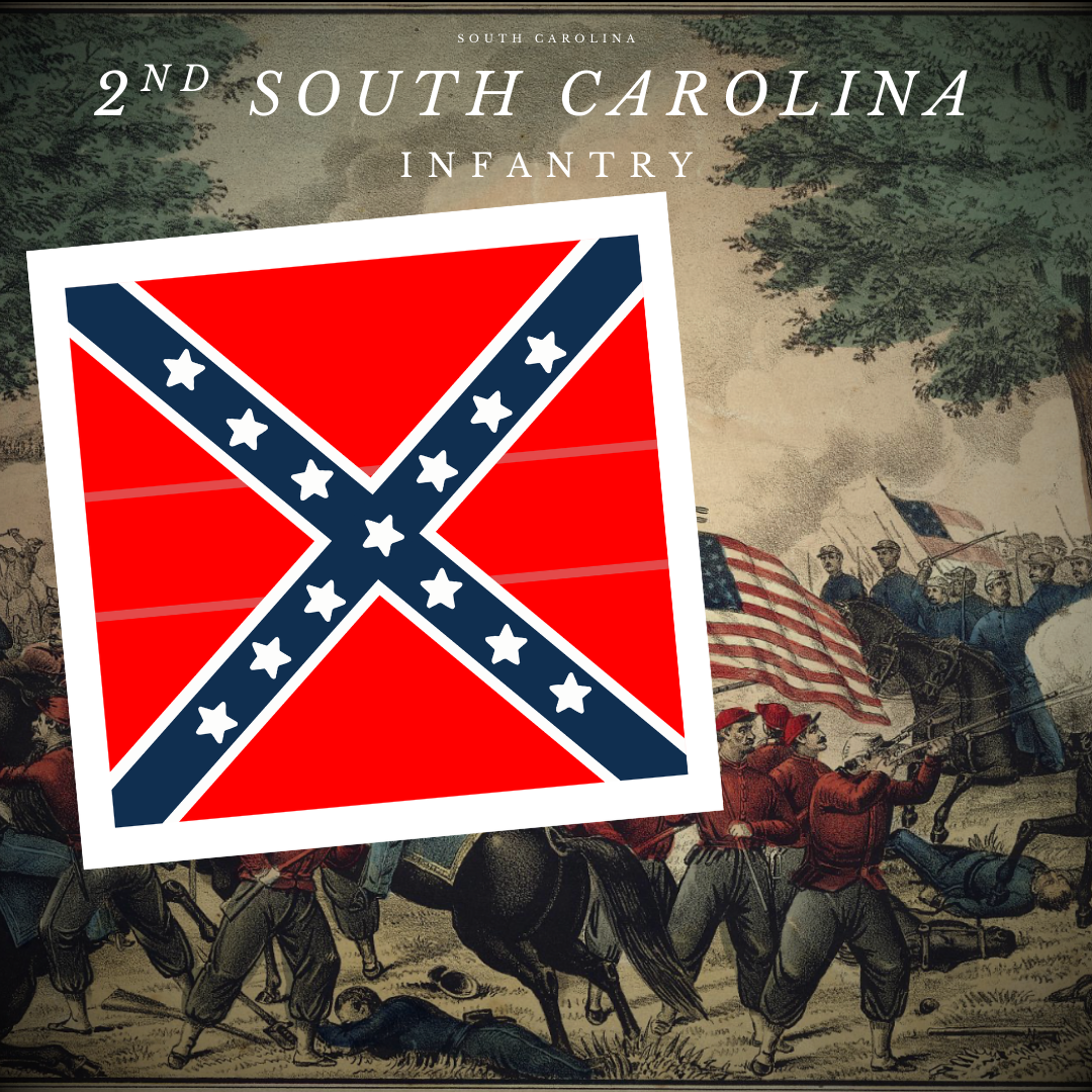 2nd South Carolina Infantry Flag Stickers/Magnet