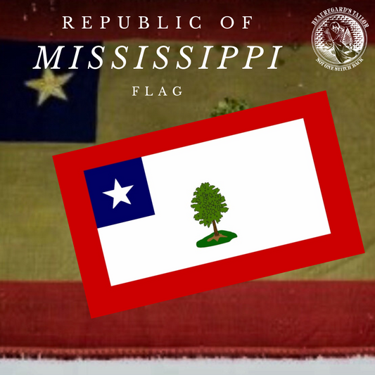 Republic of Mississippi State Flag (Booneville, Mississippi Example) Stickers/Magnets