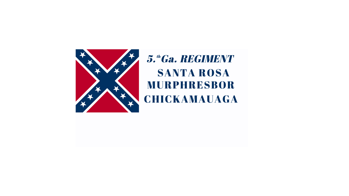 5th Georgia Infantry 2nd National House Flag