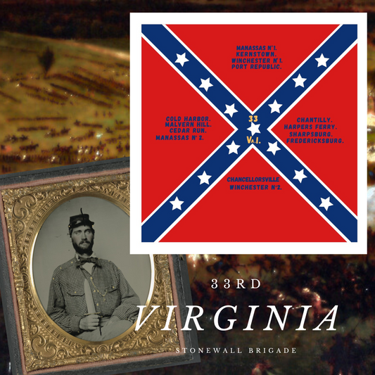 33rd Virginia Infantry Flag Stickers/Magnet