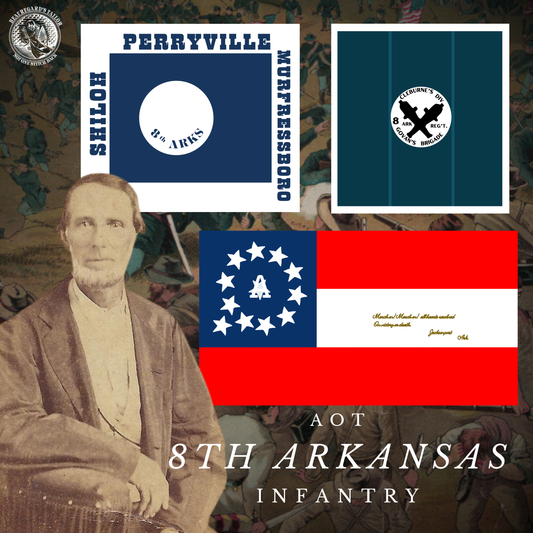 8th Arkansas Flag Stickers/Magnet