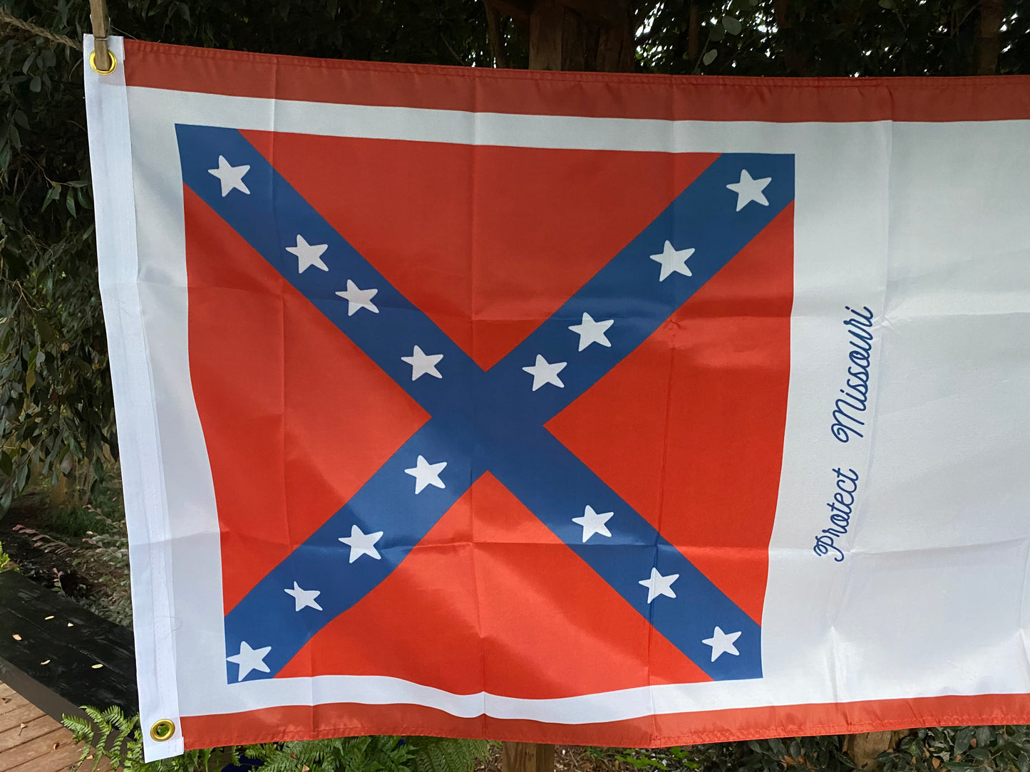 "Protect Missouri" Camden Point, Missouri "2nd National" House Flag