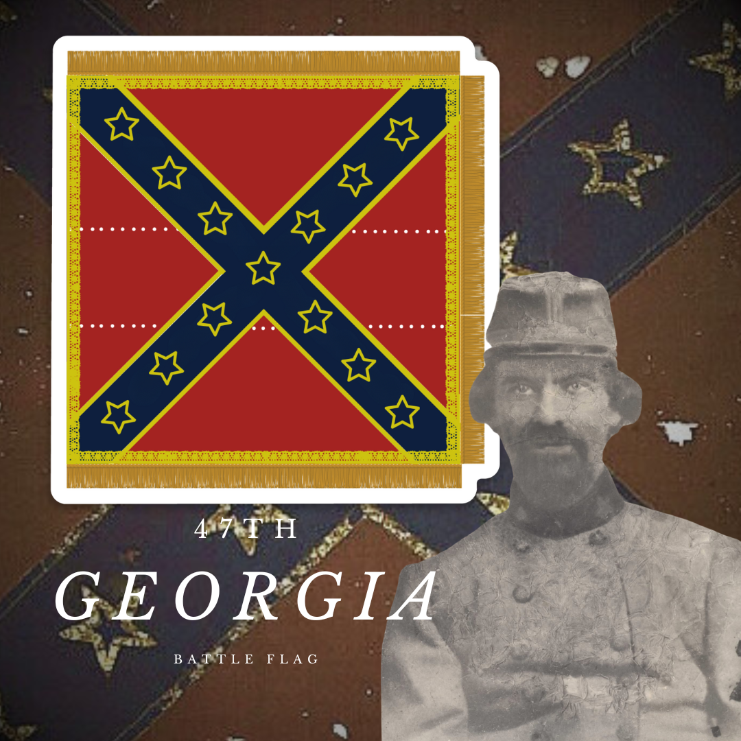 47th Georgia Infantry Flag Stickers