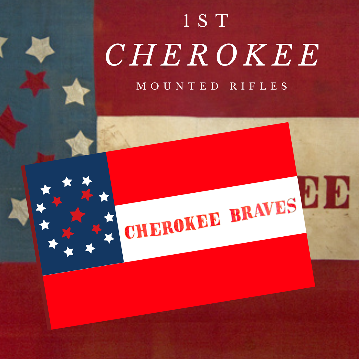 1st Cherokee Mounted Rifles Flag Sticker