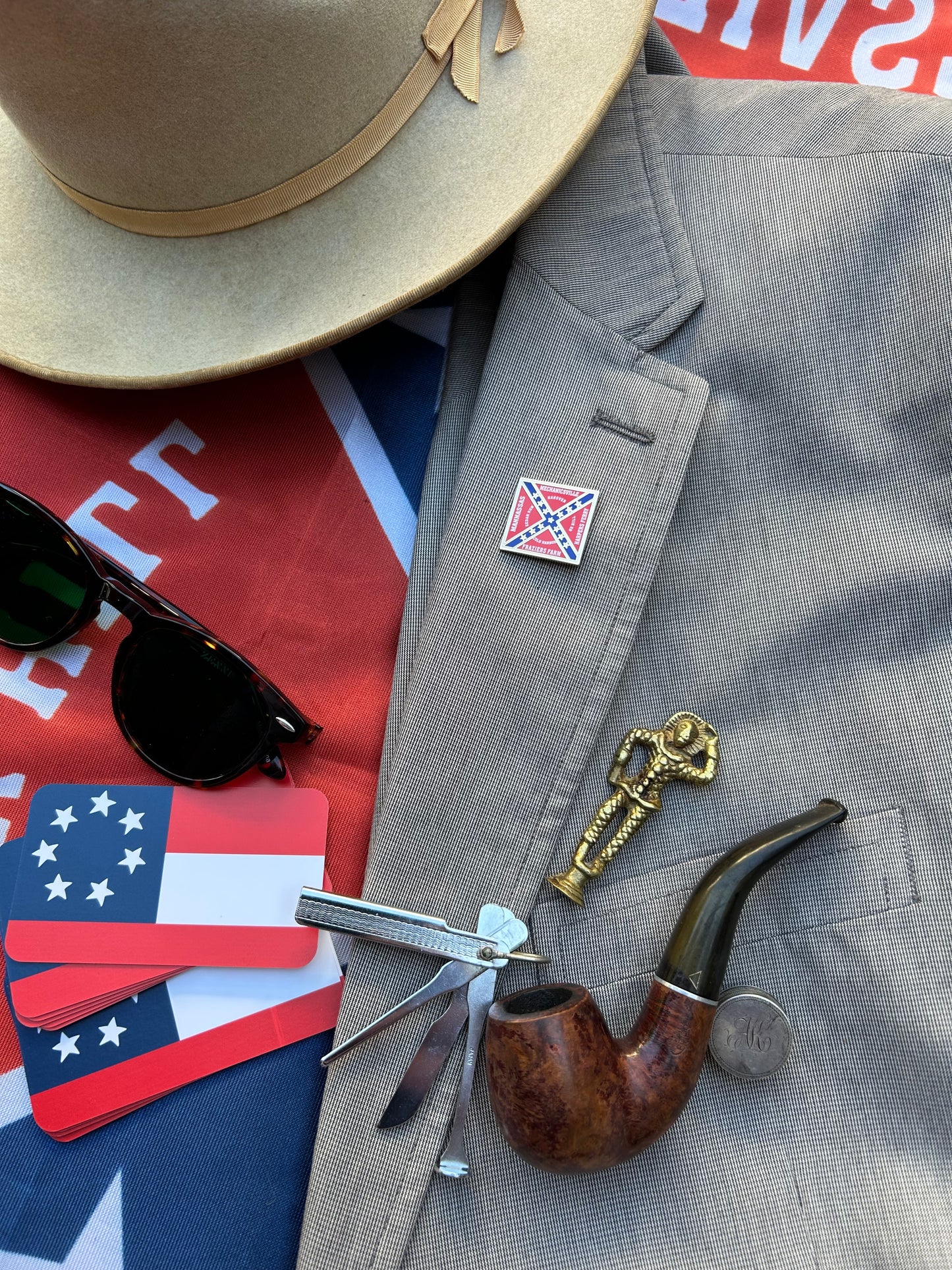 28th North Carolina Battle Flag Lapel Pin
