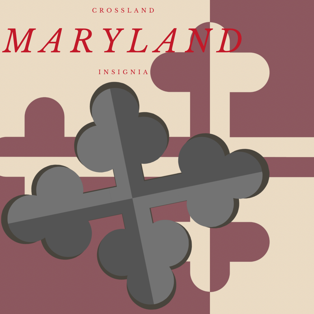 Maryland Cross Insignia Stickers