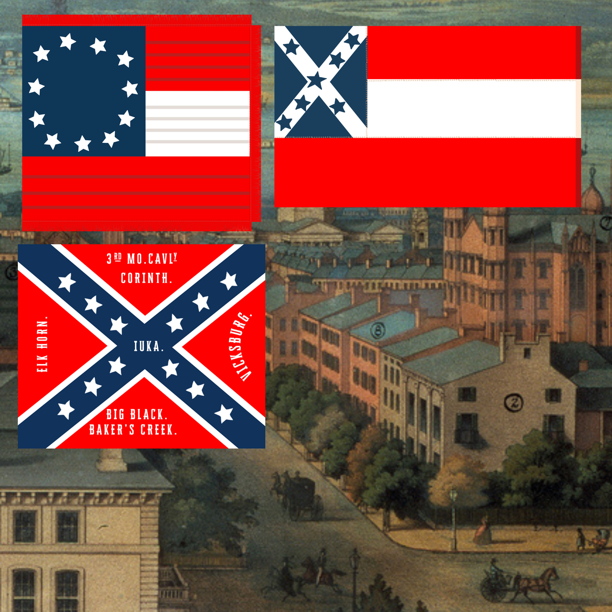 Missouri Flag Sticker Set