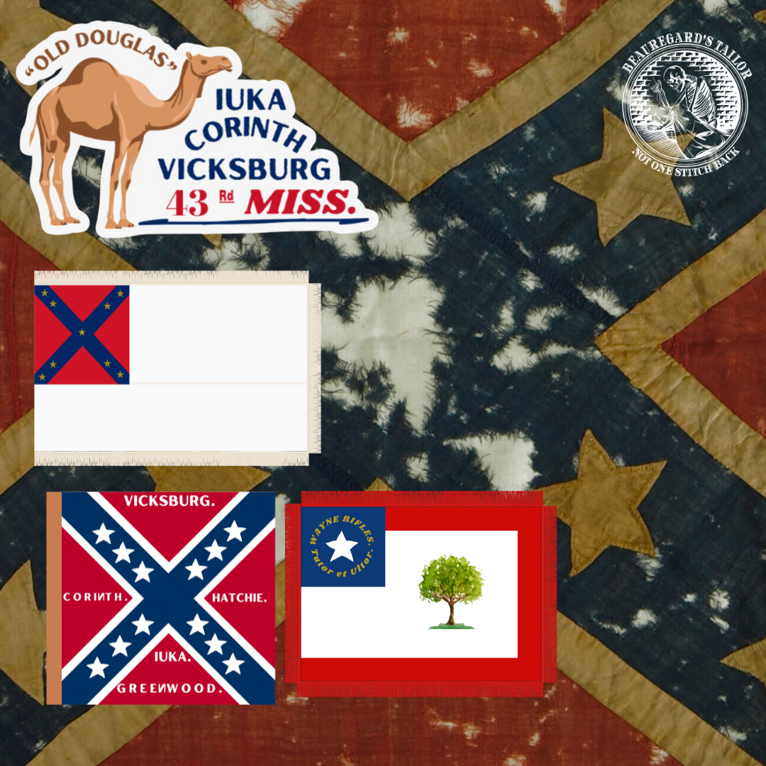 Mississippi Battle Flag Sticker Set